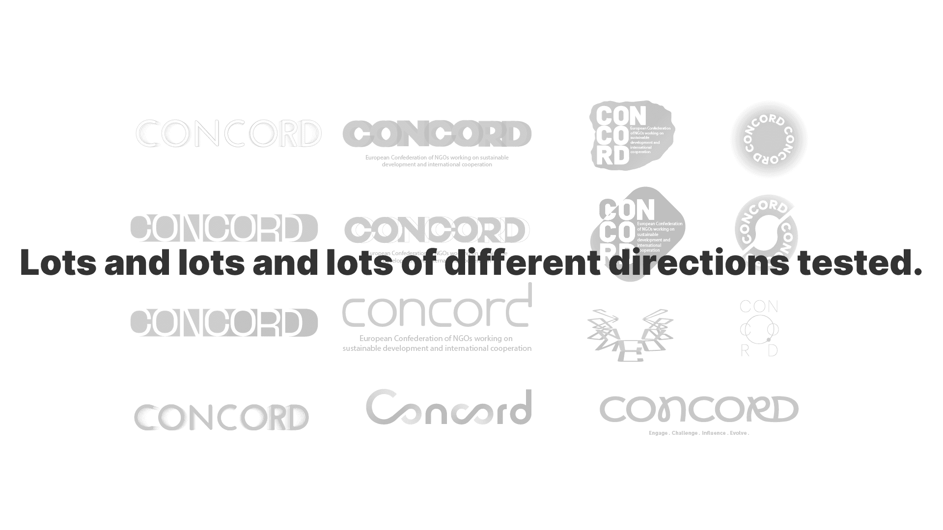 Past ideas of logo proposals for CONCORD