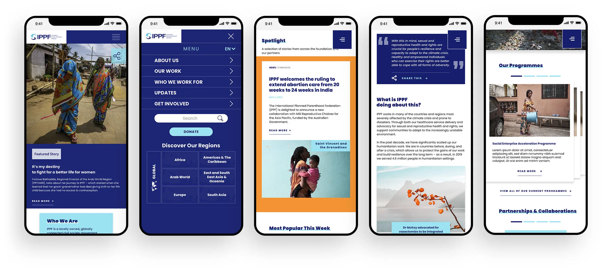 IPPF Global Website — design work