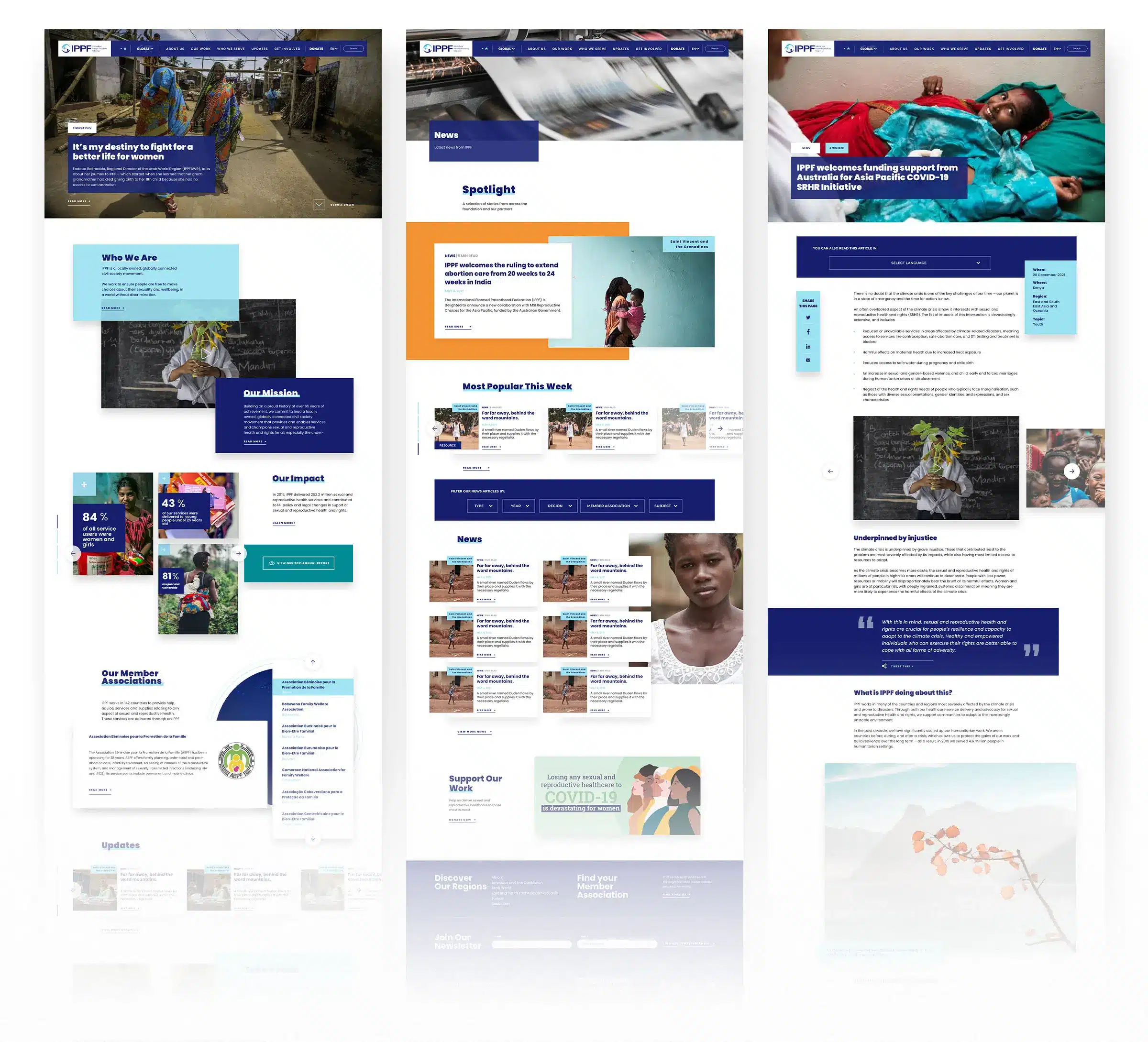IPPF Global Website — design work
