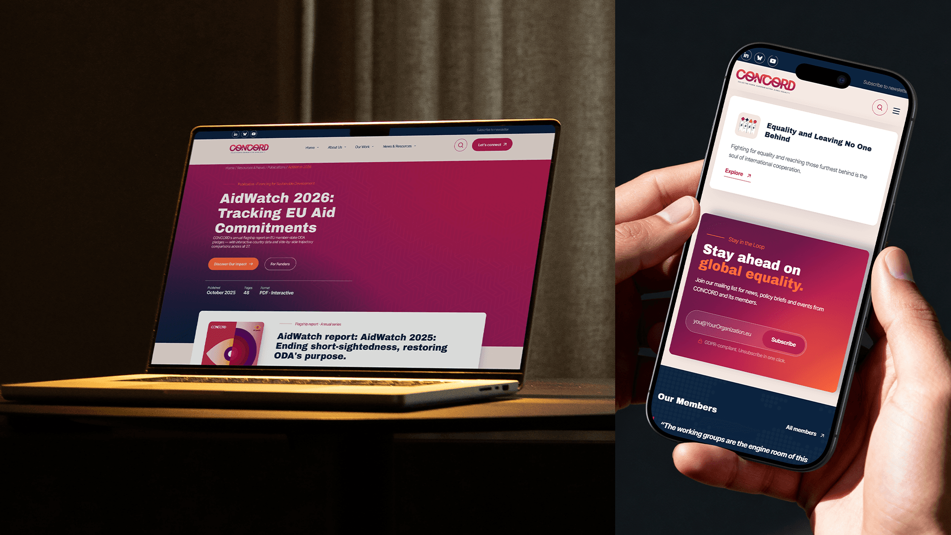 The website